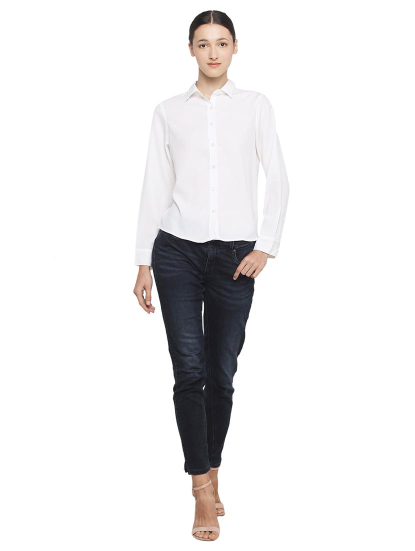 white polyester regular shirt - 18735535 - Standard Image - 3
