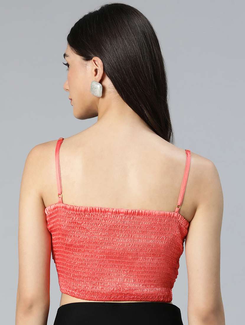 women's crop v neck top - 18735704 - Standard Image - 3