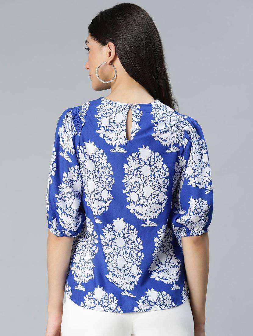 women's straight round neck top - 18735709 - Standard Image - 3