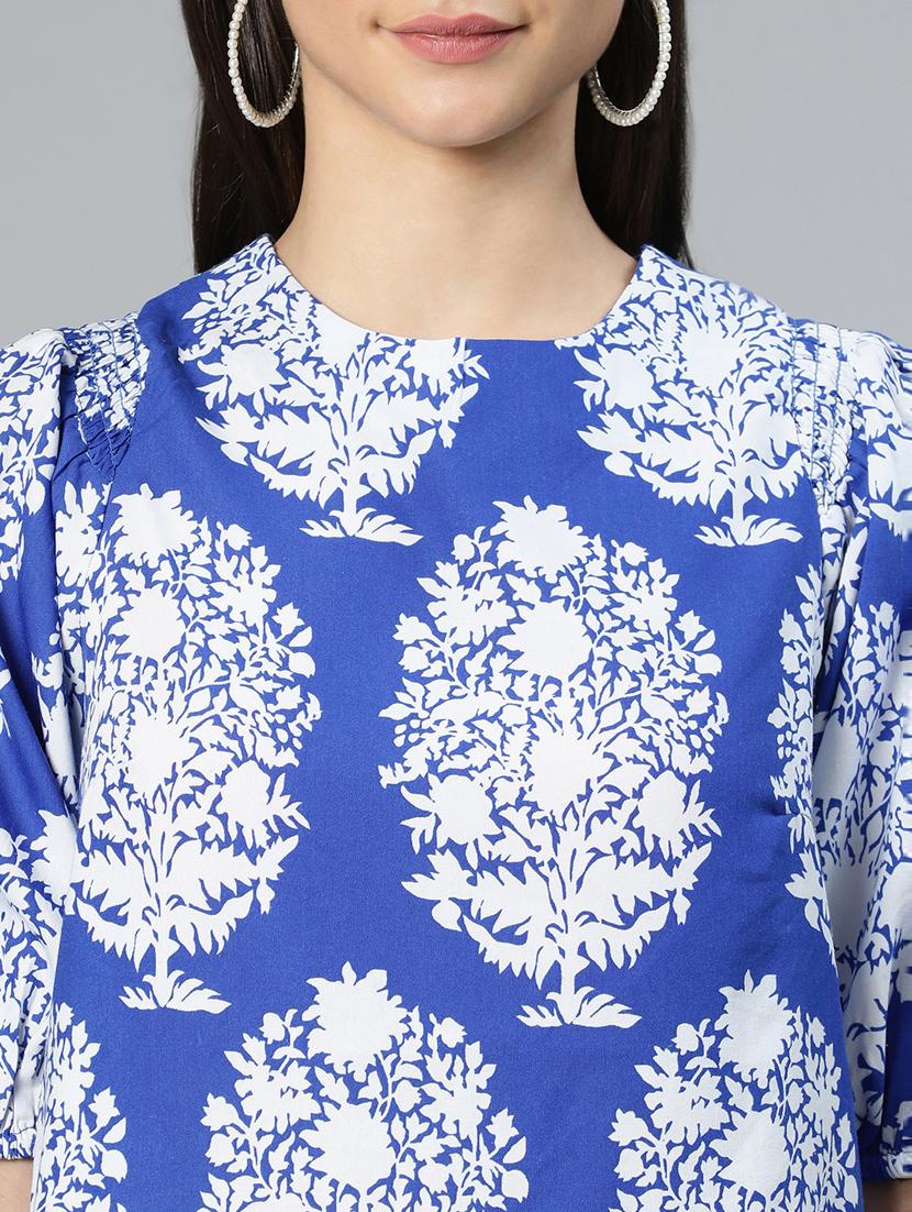 women's straight round neck top - 18735709 - Standard Image - 5