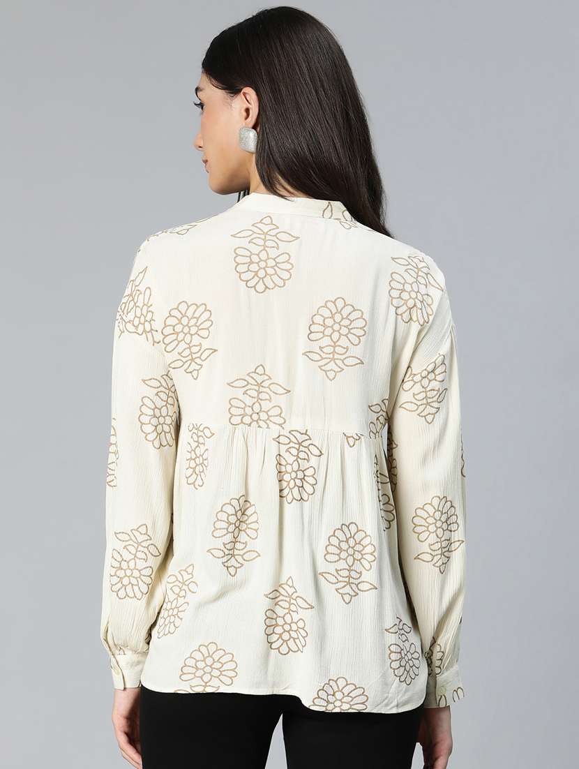 women's peplum mandarin neck top - 18735715 -  Standard Image - 3