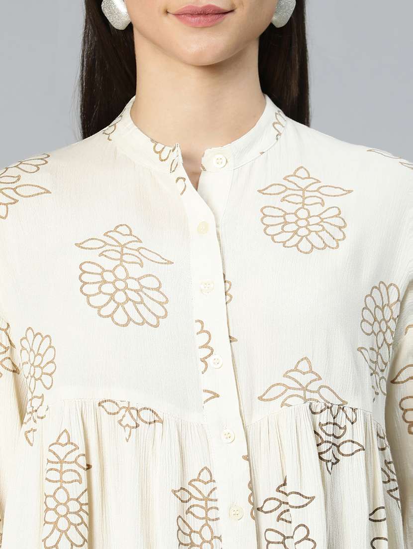 women's peplum mandarin neck top - 18735715 -  Standard Image - 5