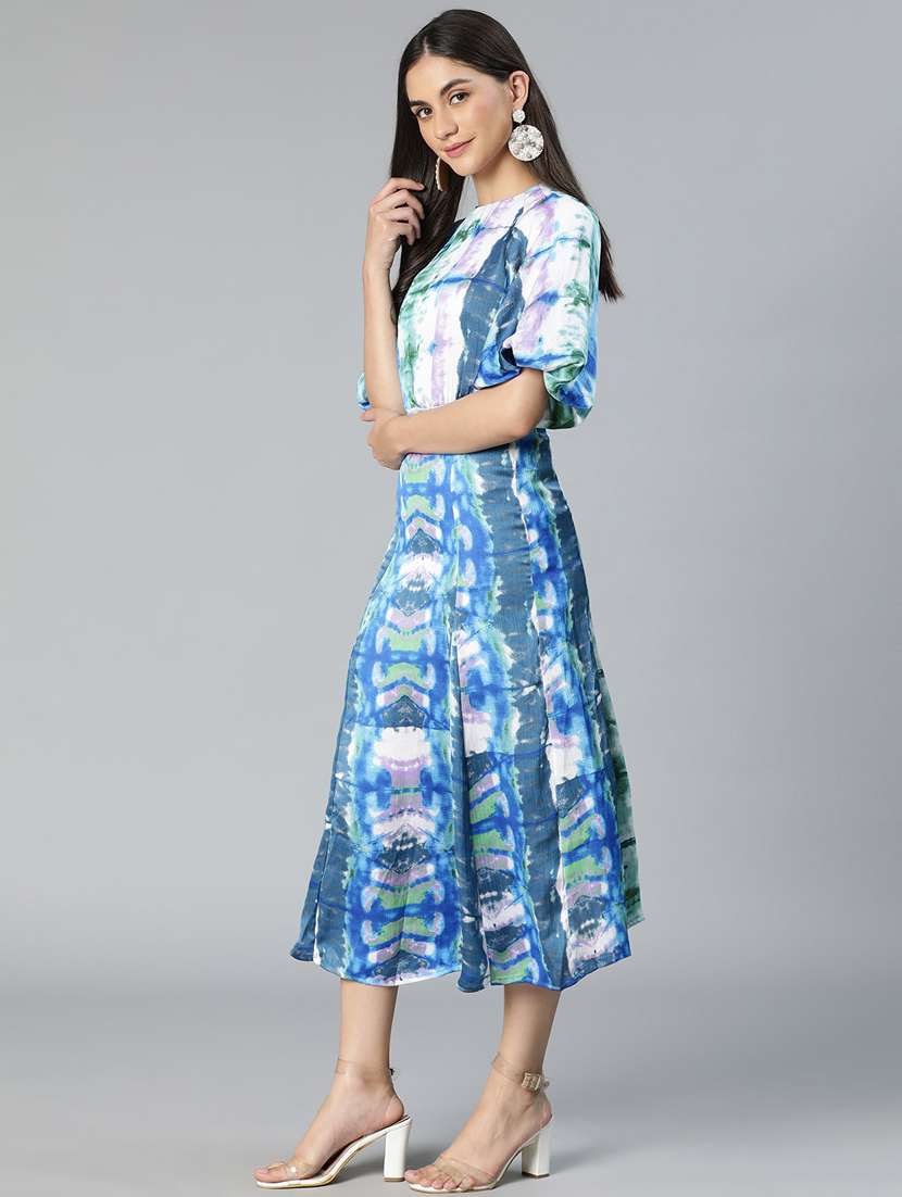 women's fit & flare color block dress - 18736211 -  Standard Image - 3