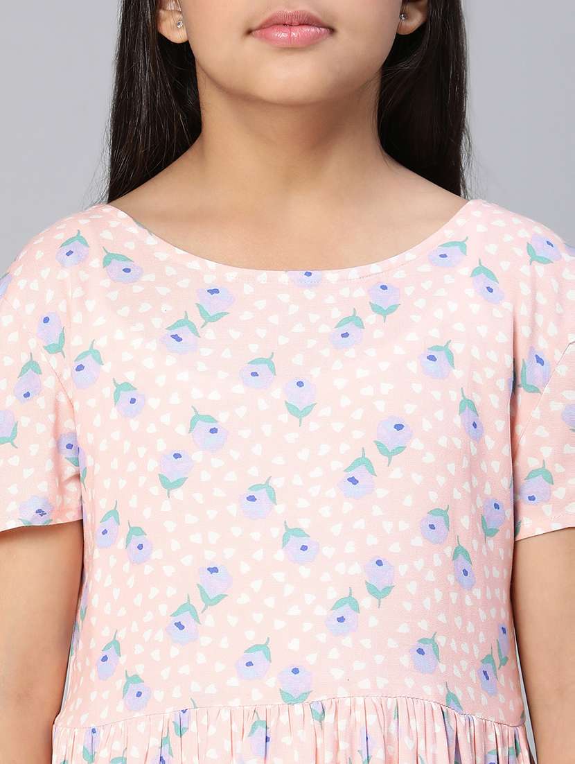 girls round neck short sleeves frock - 18736235 -  Standard Image - 5