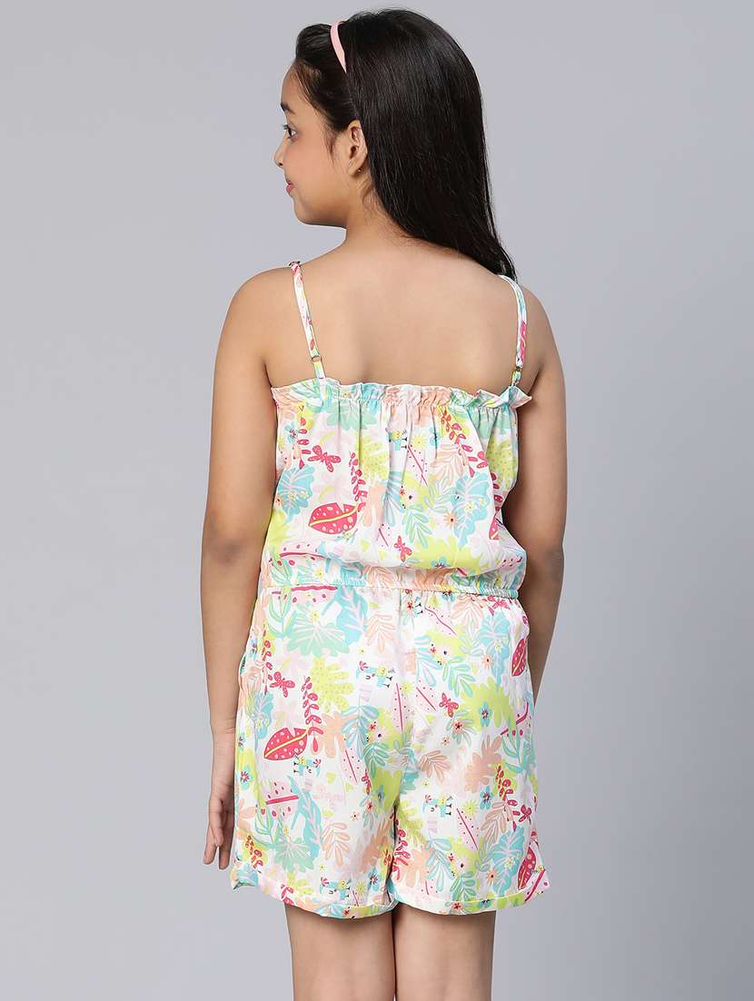 multi colored printed polyester playsuit - 18736291 -  Standard Image - 3