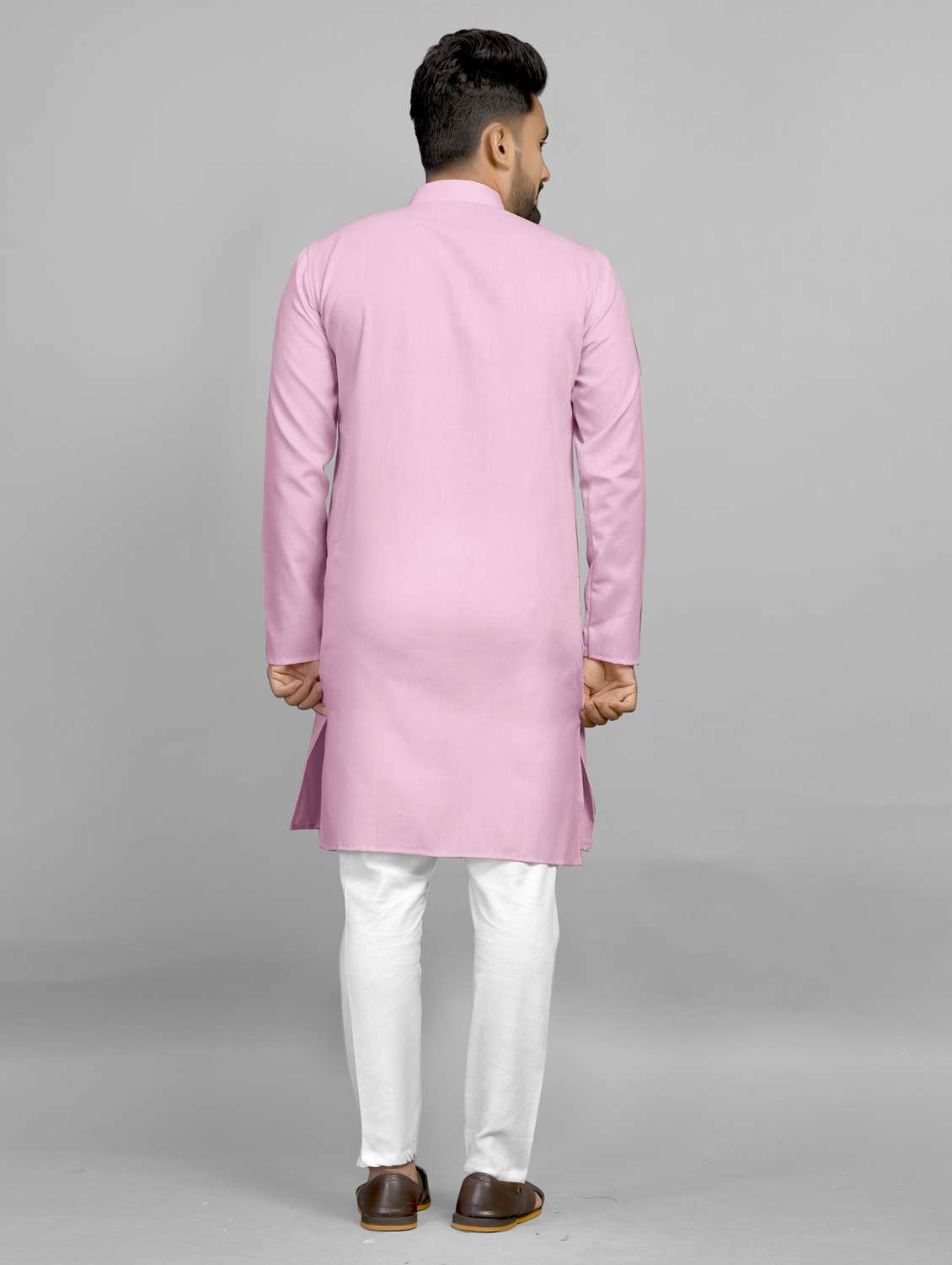 solid straight long kurta - 18736572 -  Standard Image - 3
