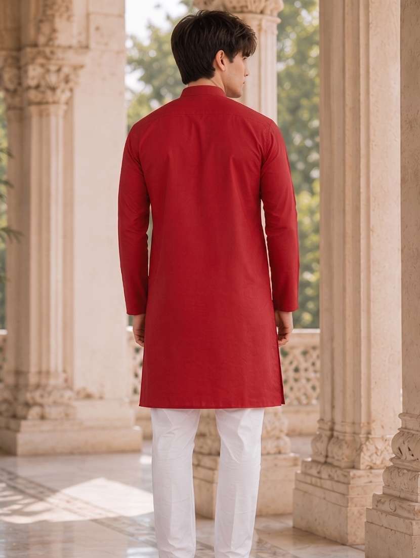 solid straight long kurta - 18736573 -  Standard Image - 3