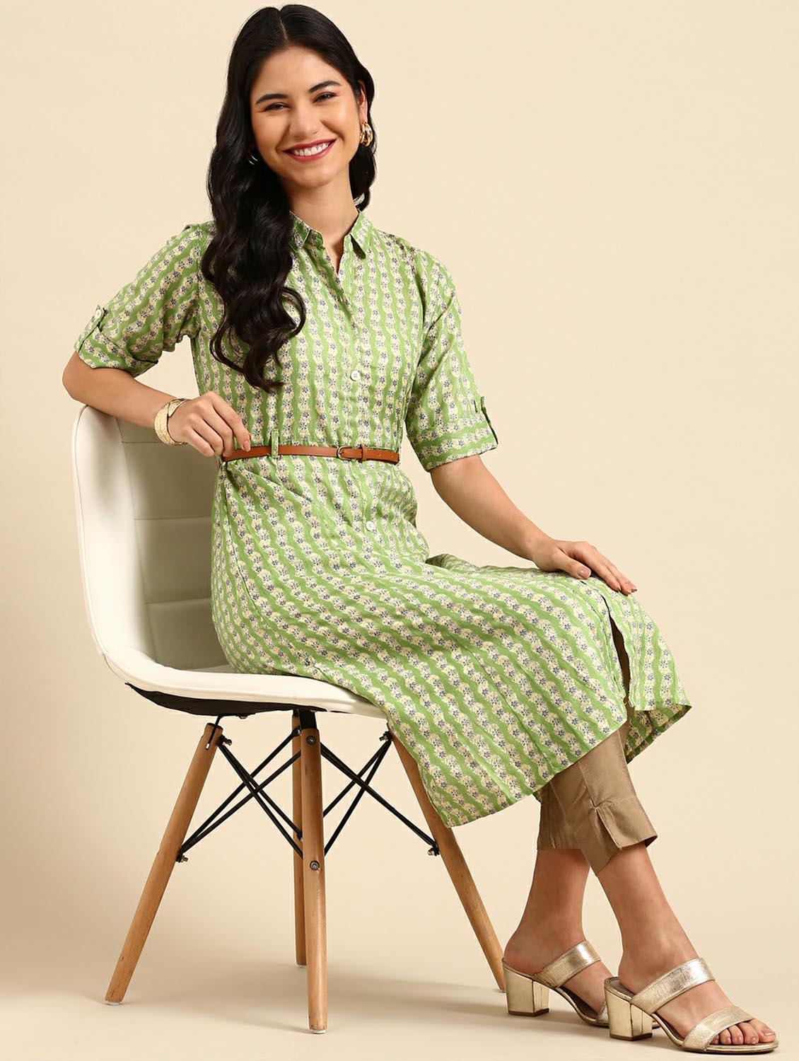 women's front slit kurta - 18736681 - Standard Image - 3
