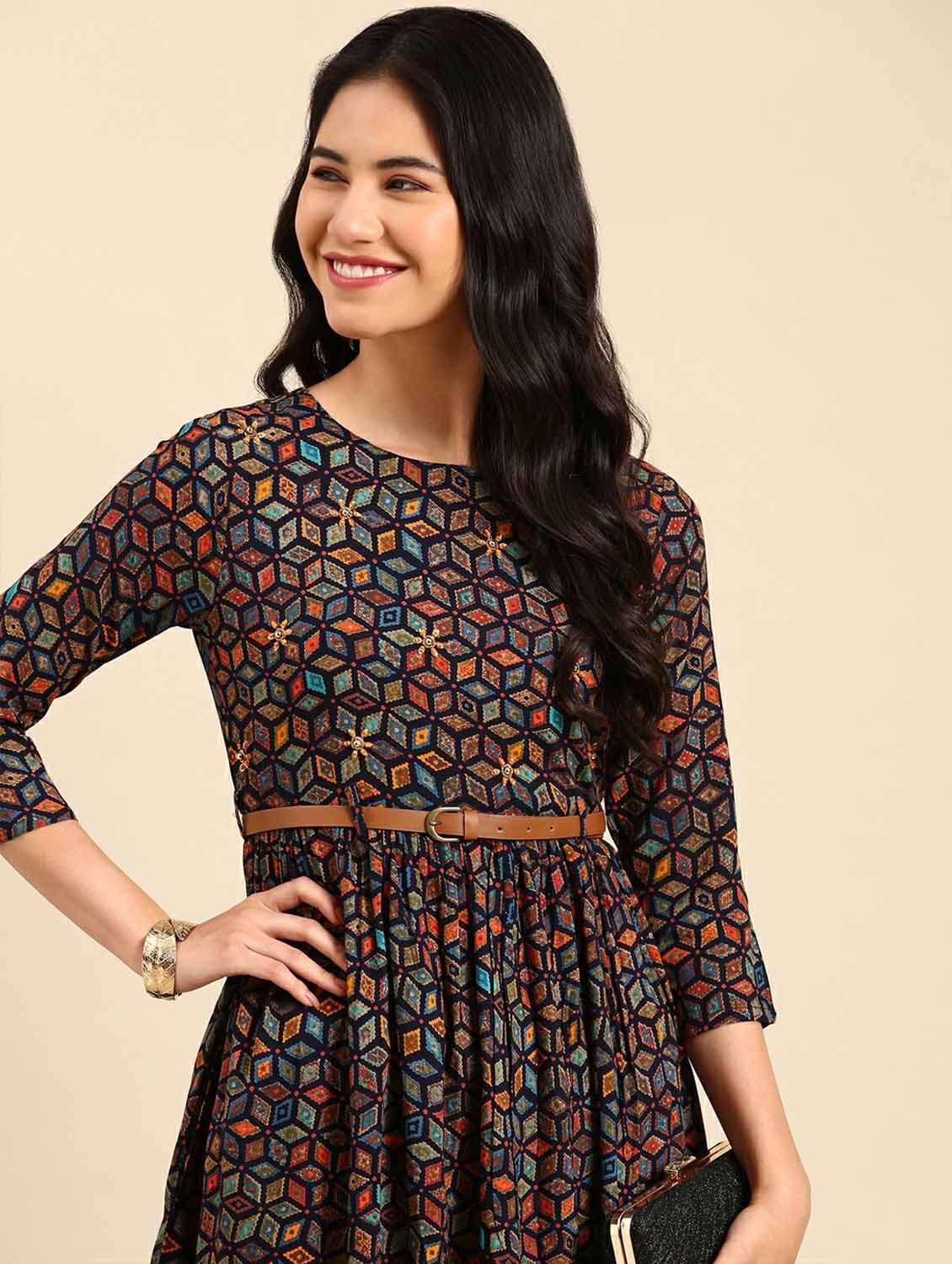 women's flared kurta - 18736682 -  Standard Image - 3