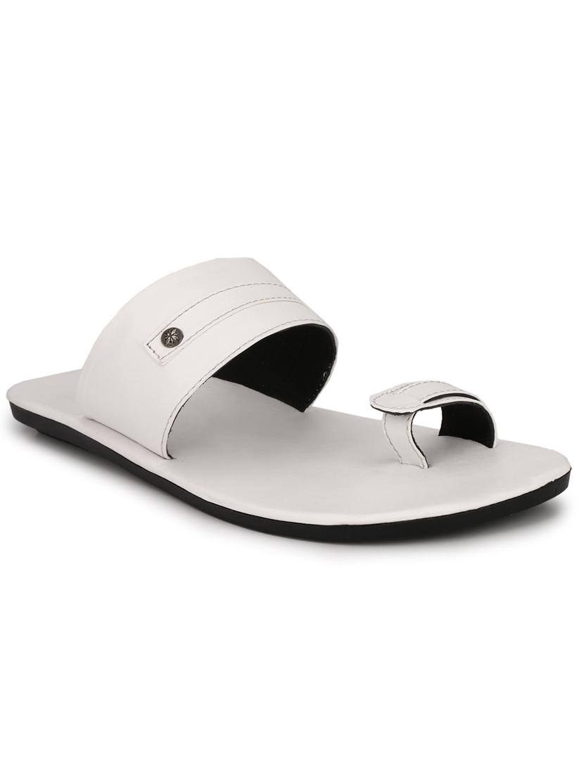 white synthetic & mesh slip on sandals - 18736795 -  Zoom Image - 0