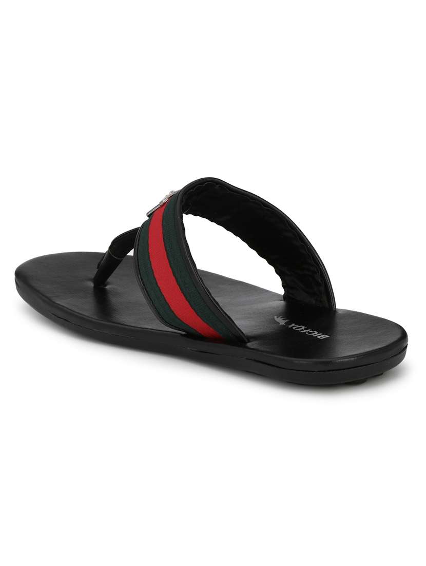 Black Synthetic & Mesh Slip On Sandals - 18736797 -  Standard Image - 3