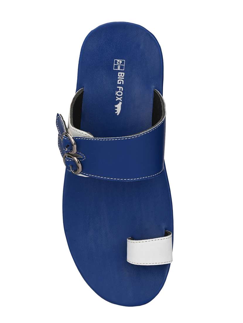 blue synthetic & mesh slip on sandals - 18736799 -  Standard Image - 3