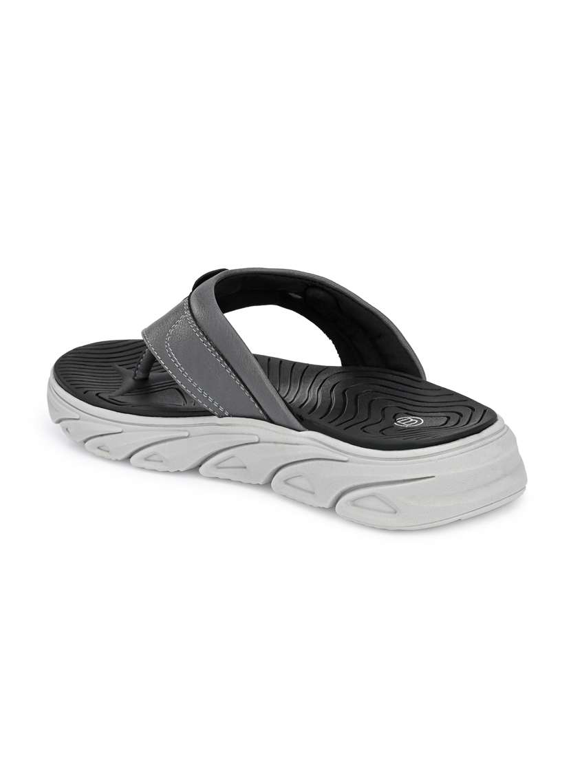 grey synthetic & mesh slip on slippers - 18736826 - Standard Image - 3