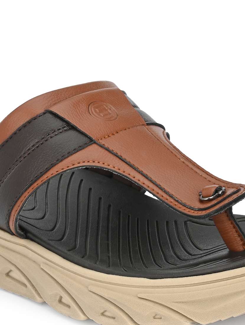 tan synthetic & mesh slip on slippers - 18736830 -  Standard Image - 5