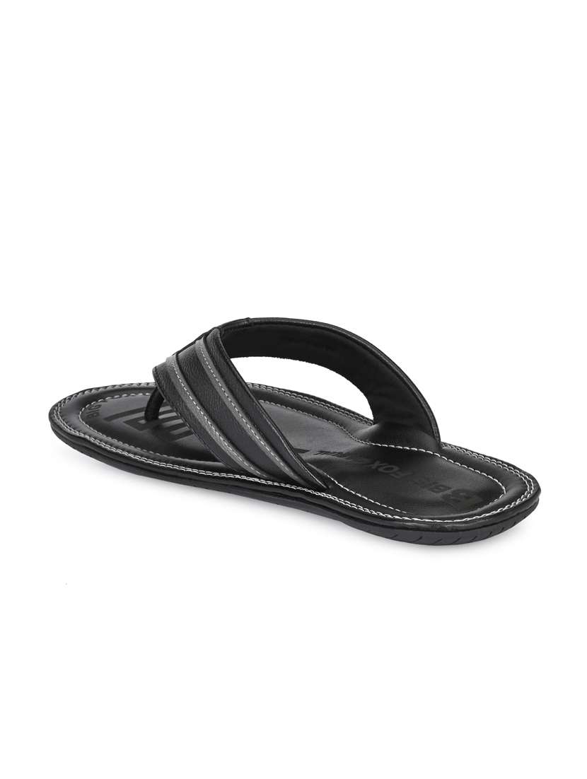 black synthetic & mesh slip on slippers - 18736865 -  Standard Image - 3