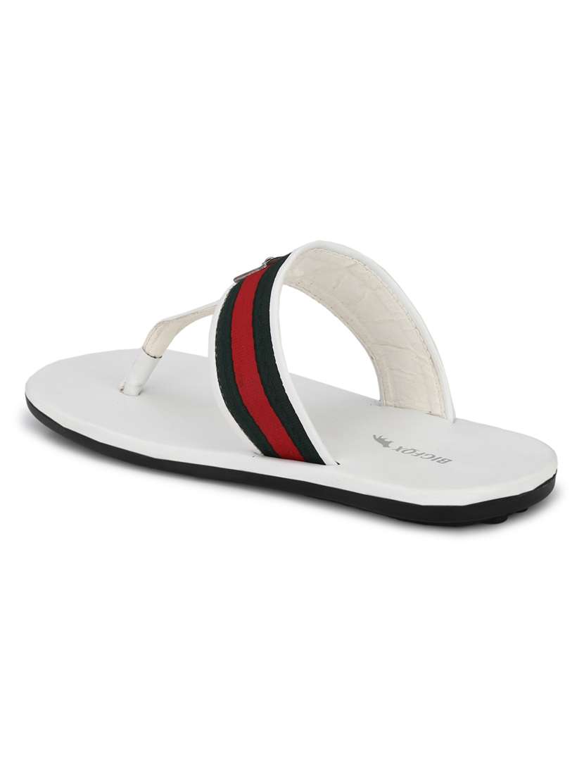 White Synthetic & Mesh Slip On Sandals - 18736890 -  Standard Image - 3