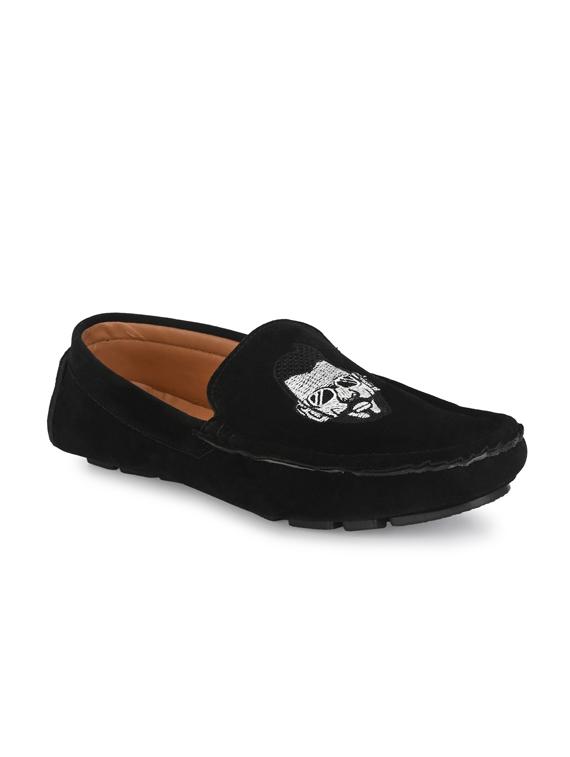 black suede slip on loafers - 18736936 -  Zoom Image - 0