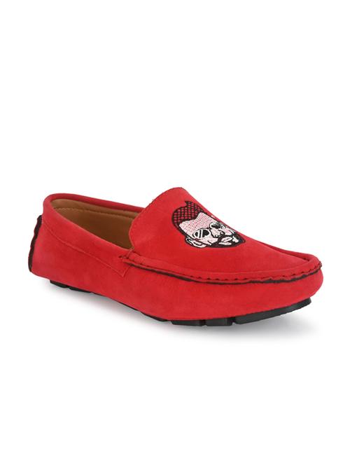 red suede slip on loafers - 18736939 - Standard Image - 0
