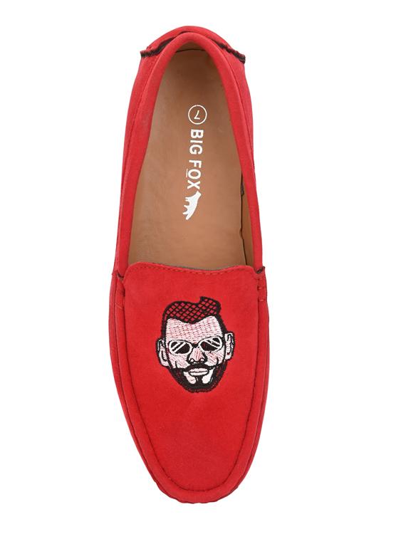 red suede slip on loafers - 18736939 - Standard Image - 3