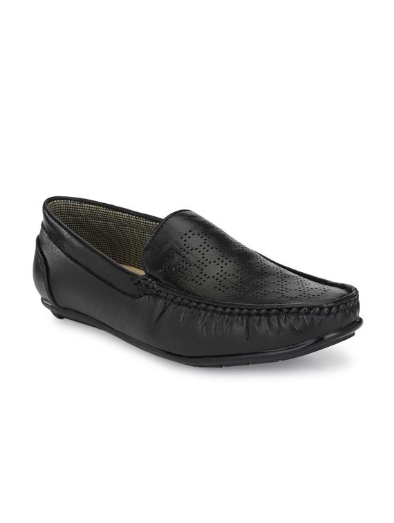 black pvc slip on moccasins - 18736940 -  Zoom Image - 0