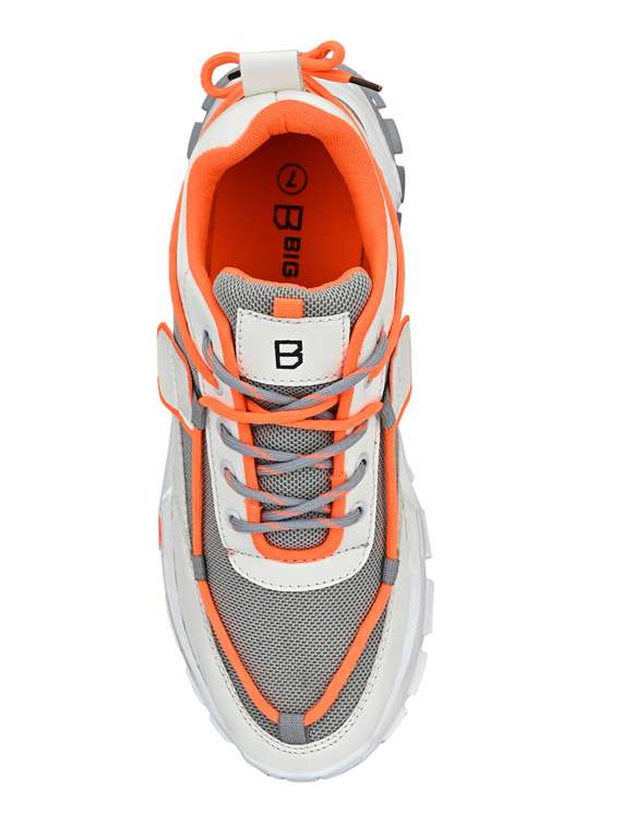 grey mesh & synthetic lace up shoes - 18737022 -  Standard Image - 3