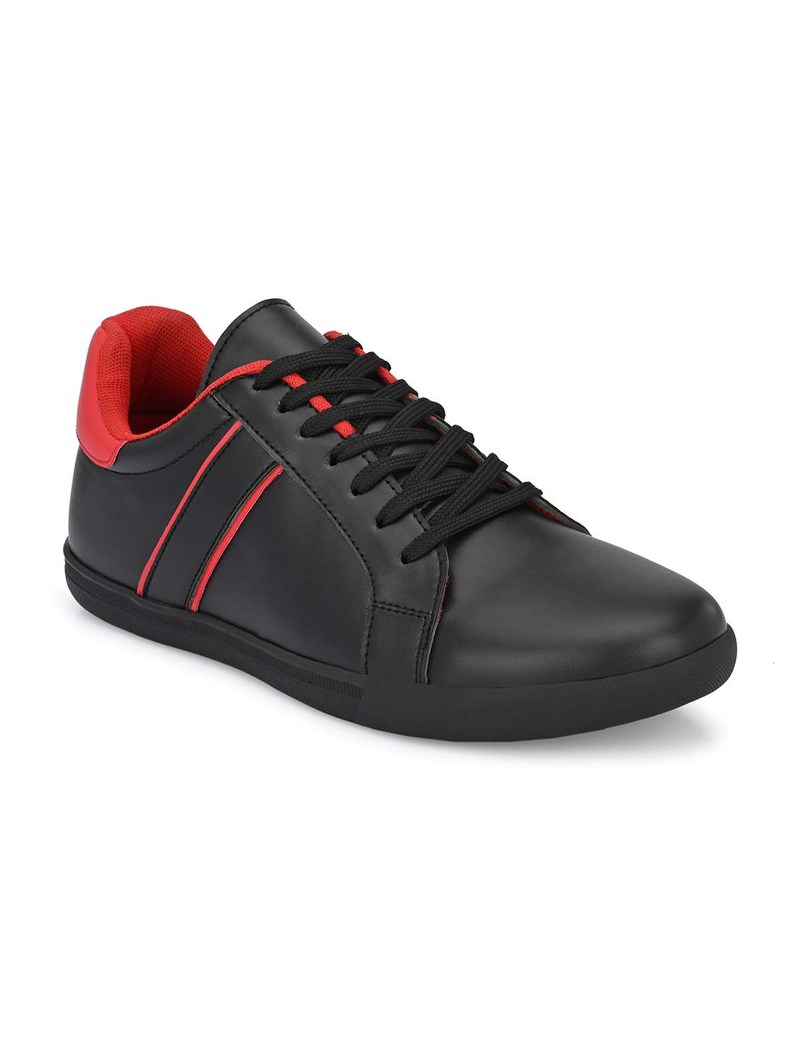 black synthetic lace up sneakers - 18737026 - Zoom Image - 0