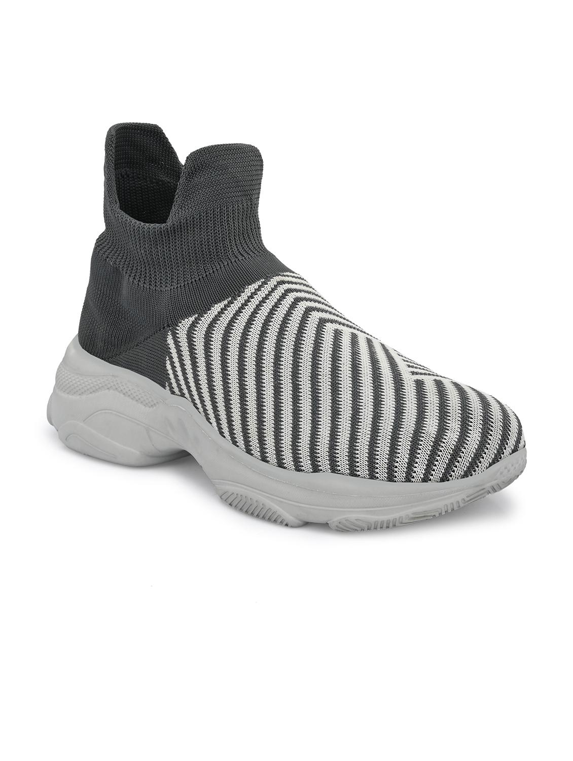 grey mesh & synthetic slip on sneakers - 18737035 - Zoom Image - 0