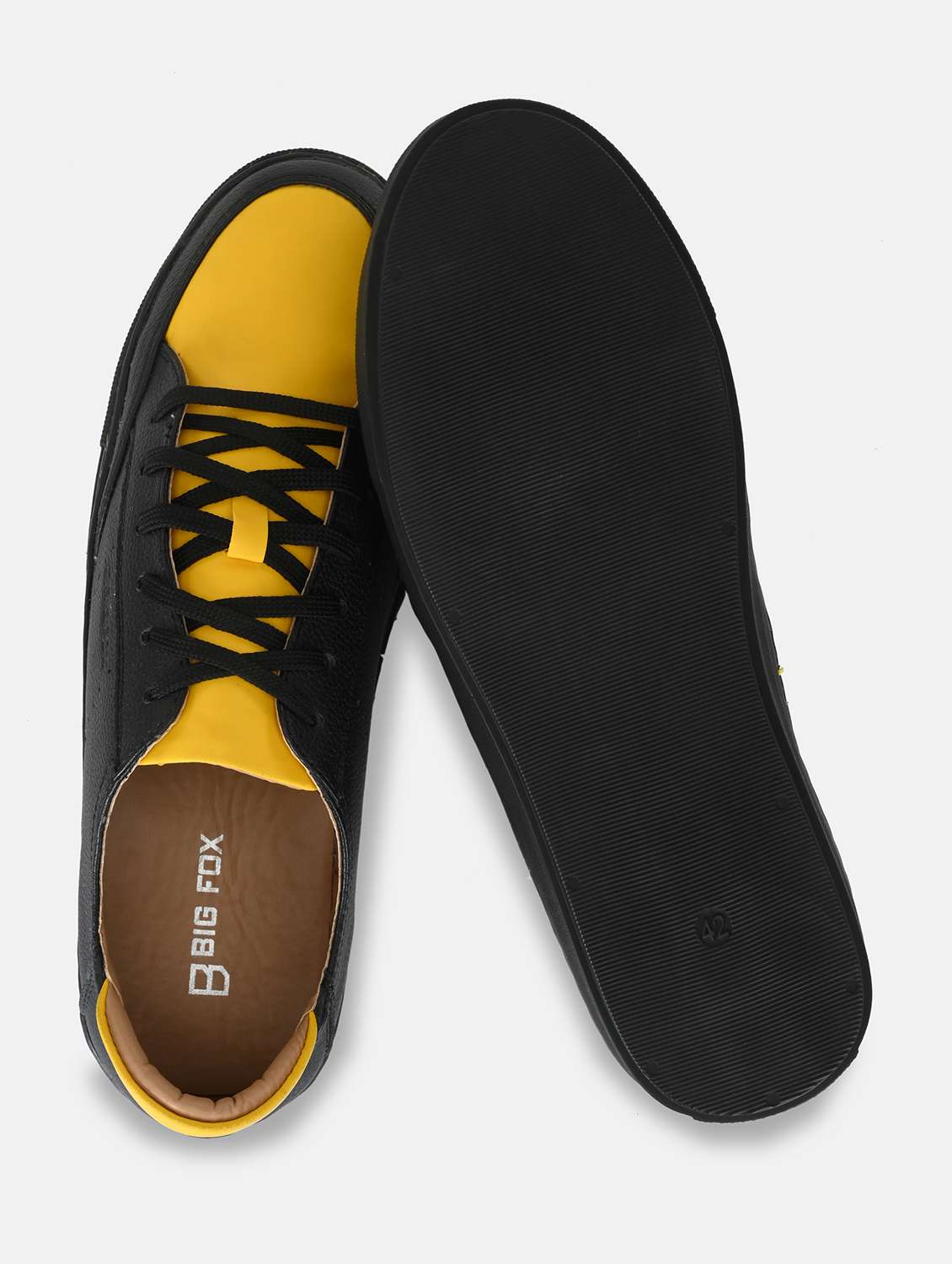 black synthetic lace up sneakers - 18737055 -  Standard Image - 3