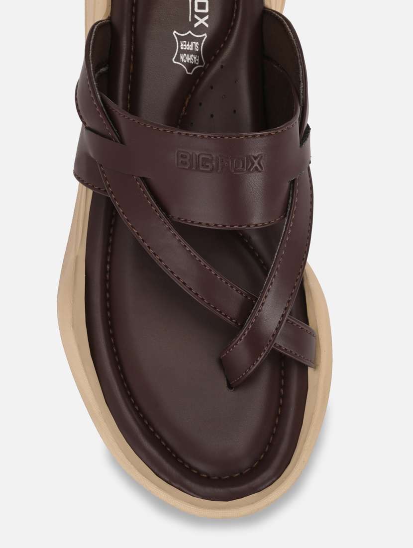 brown synthetic & mesh slip on sandals - 18737159 - Standard Image - 5