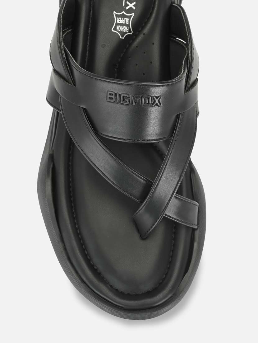 black synthetic & mesh slip on sandals - 18737160 - Standard Image - 5
