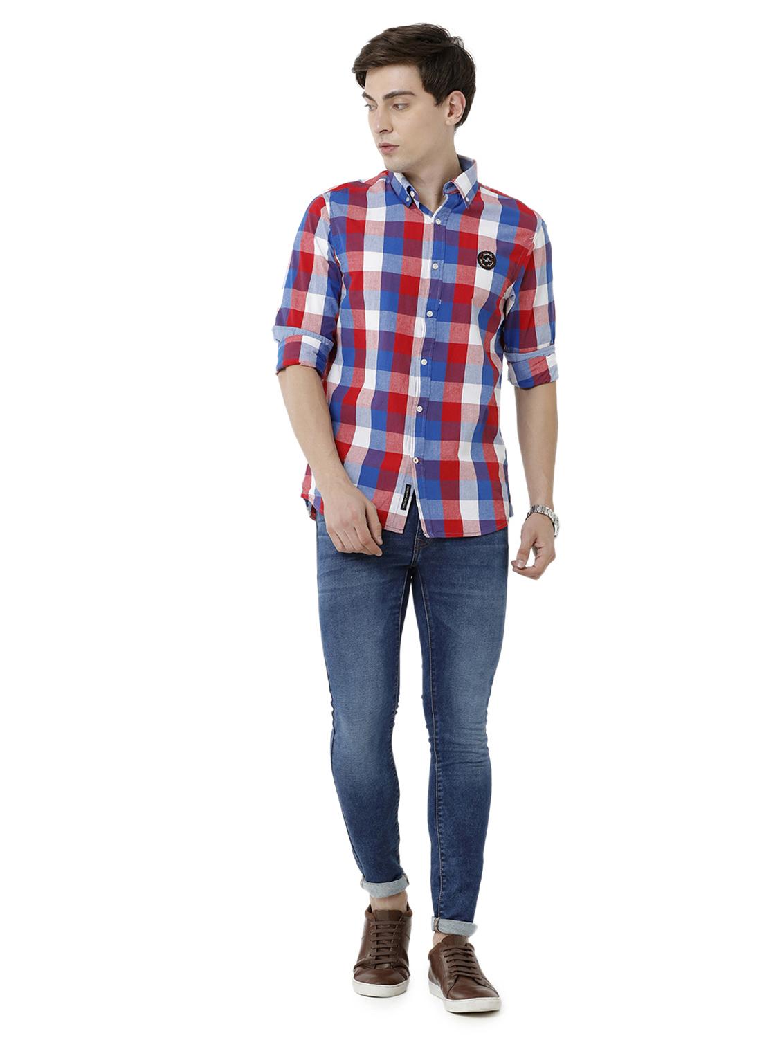 mens checks casual shirt - 18738075 - Standard Image - 3
