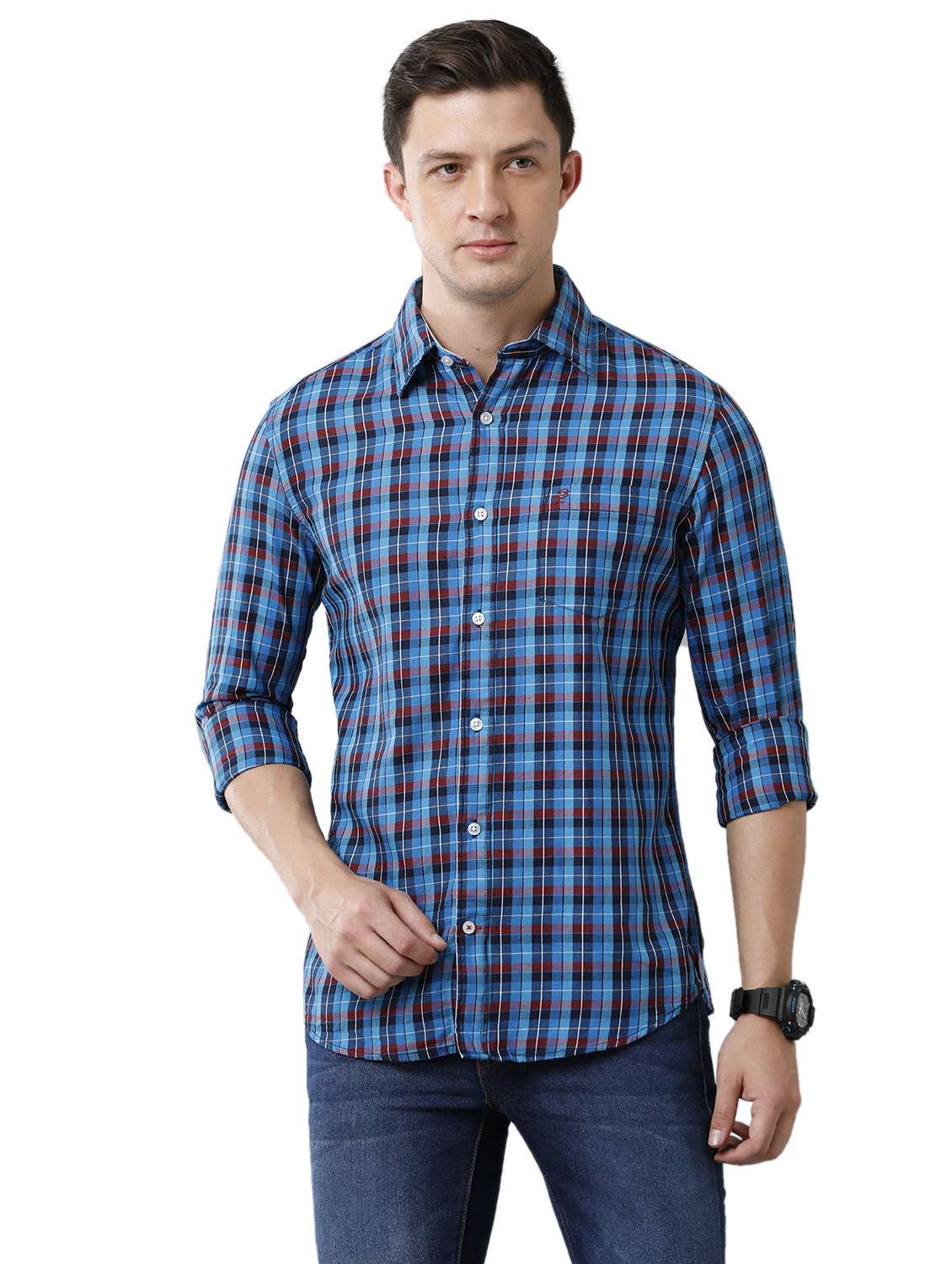 mens checks casual shirt