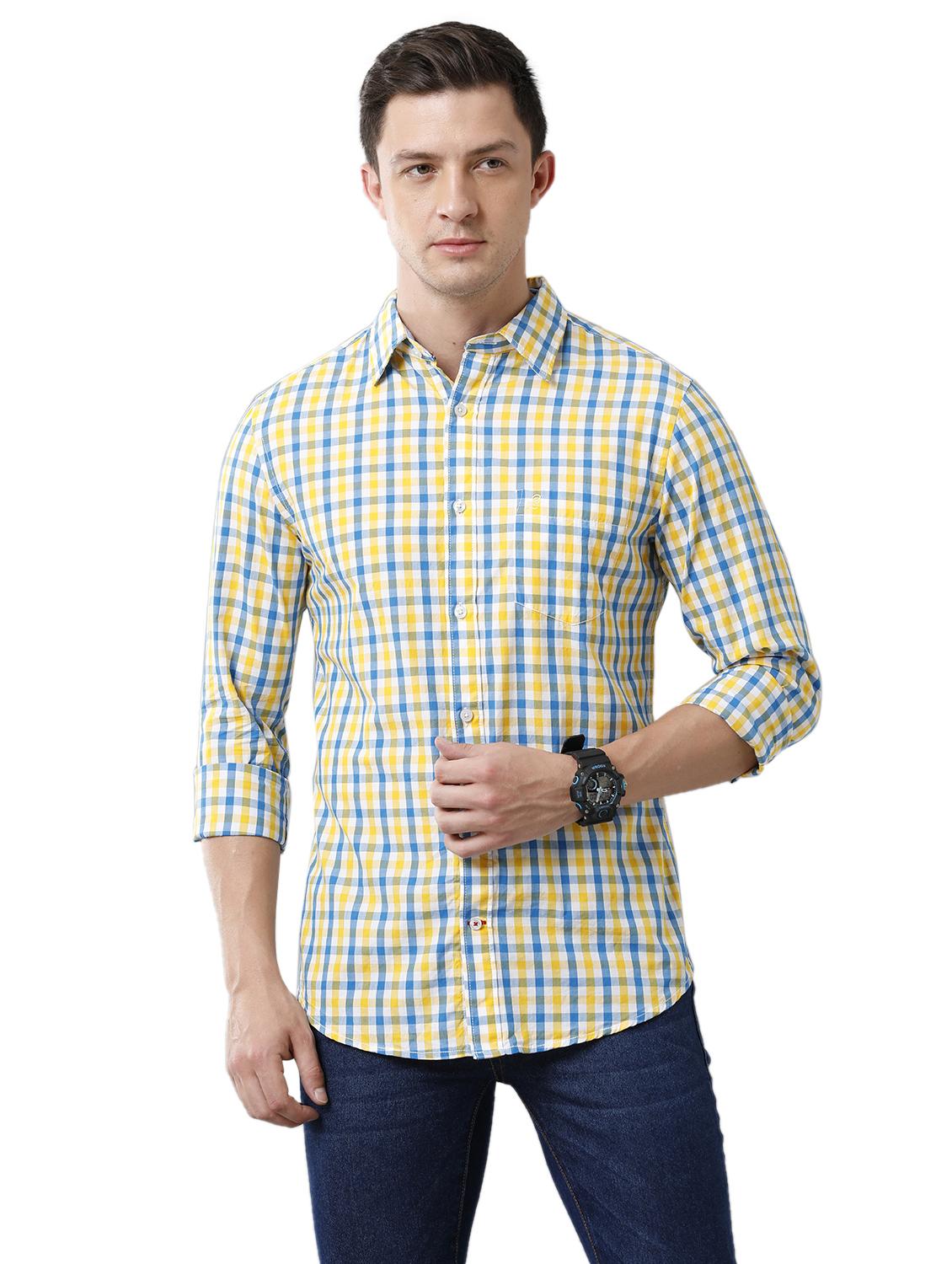 yellow checkered casual shirt - 18738100 - Zoom Image - 0