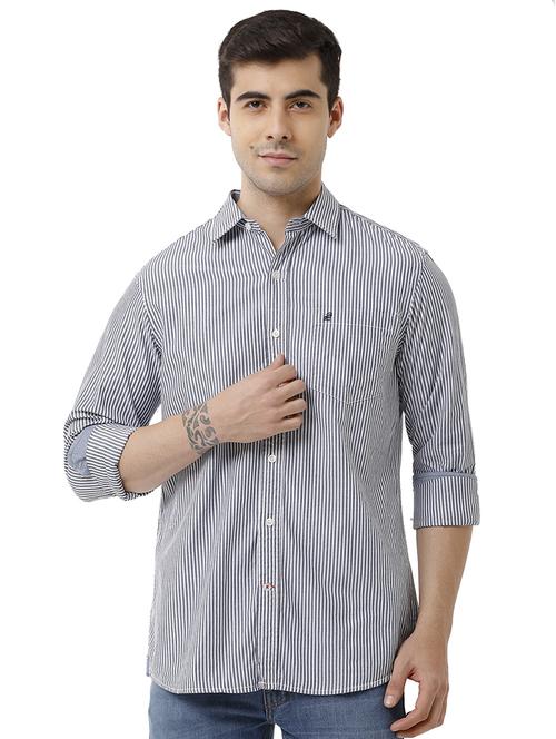 grey striped casual shirt - 18738287 -  Standard Image - 0