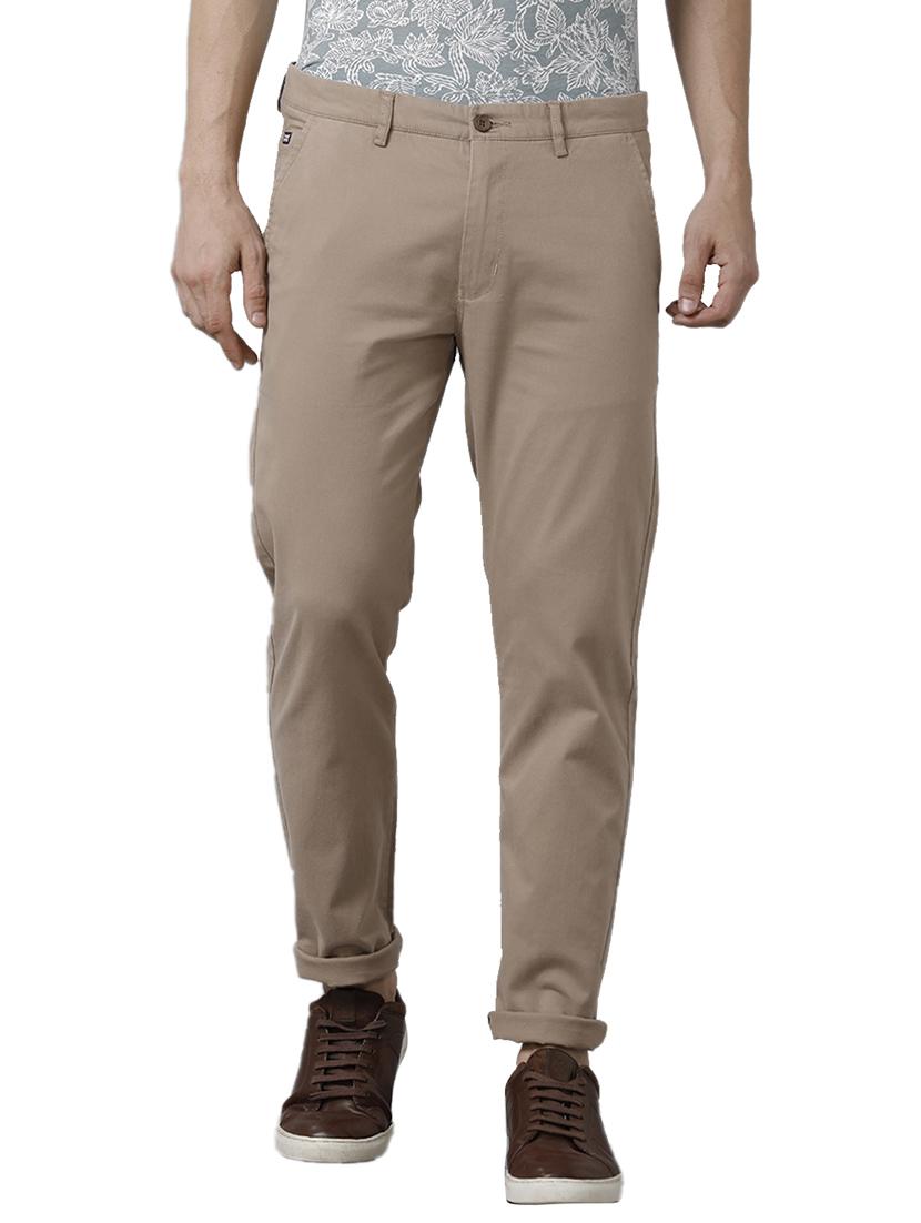 brown cotton chinos casual trousers - 18738611 - Zoom Image - 0
