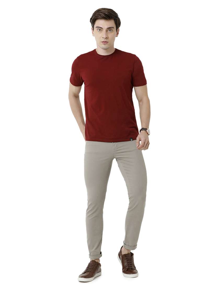 beige cotton chinos casual trousers - 18738644 -  Standard Image - 3
