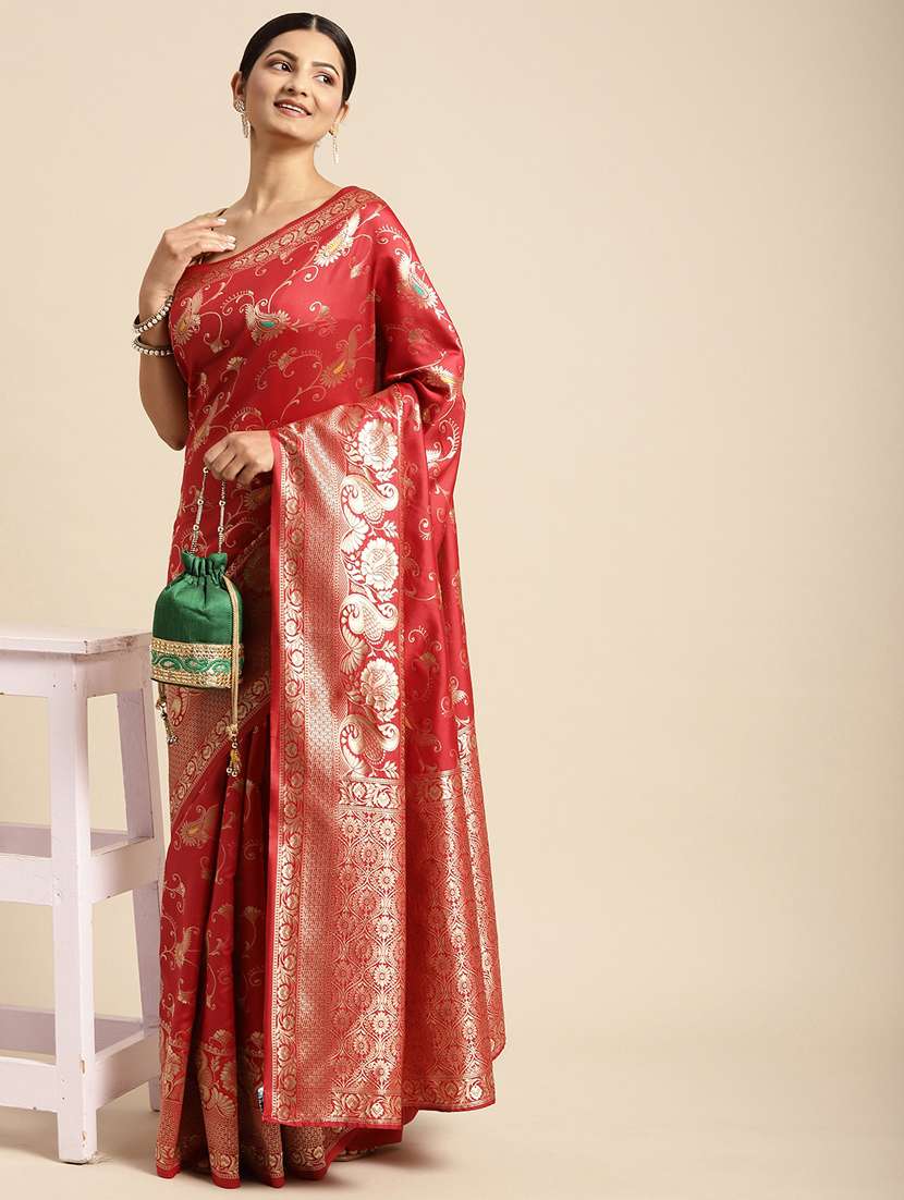 red art silk kanjivaram saree