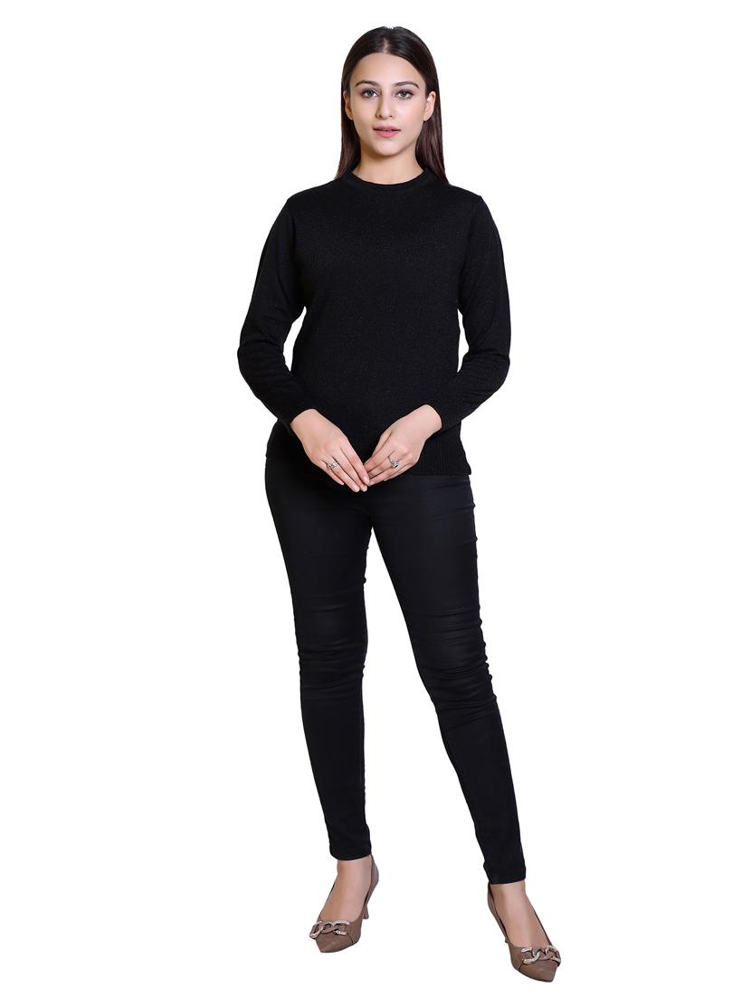 black solid woolen cardigan - 18738970 - Standard Image - 3