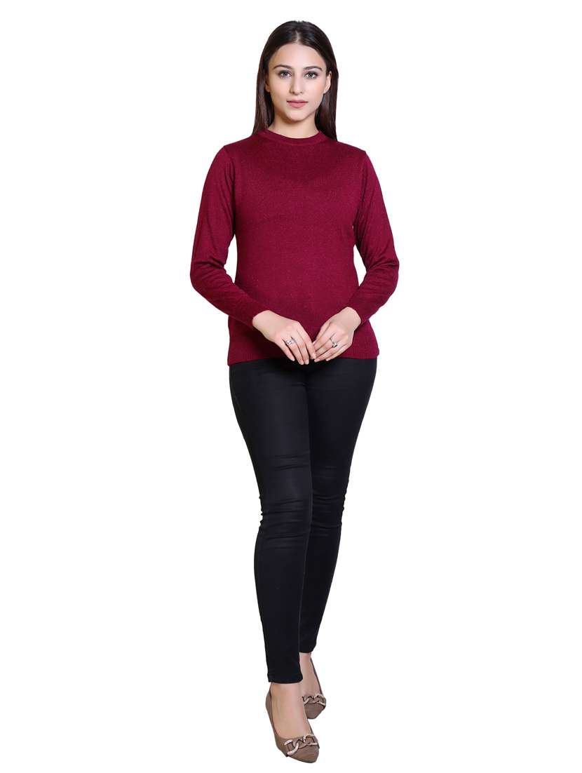 round neck solid pullover  - 18738971 -  Standard Image - 3
