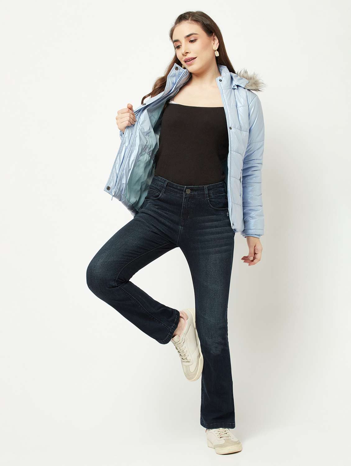 hooded neck quilted jacket - 18739039 -  Standard Image - 5