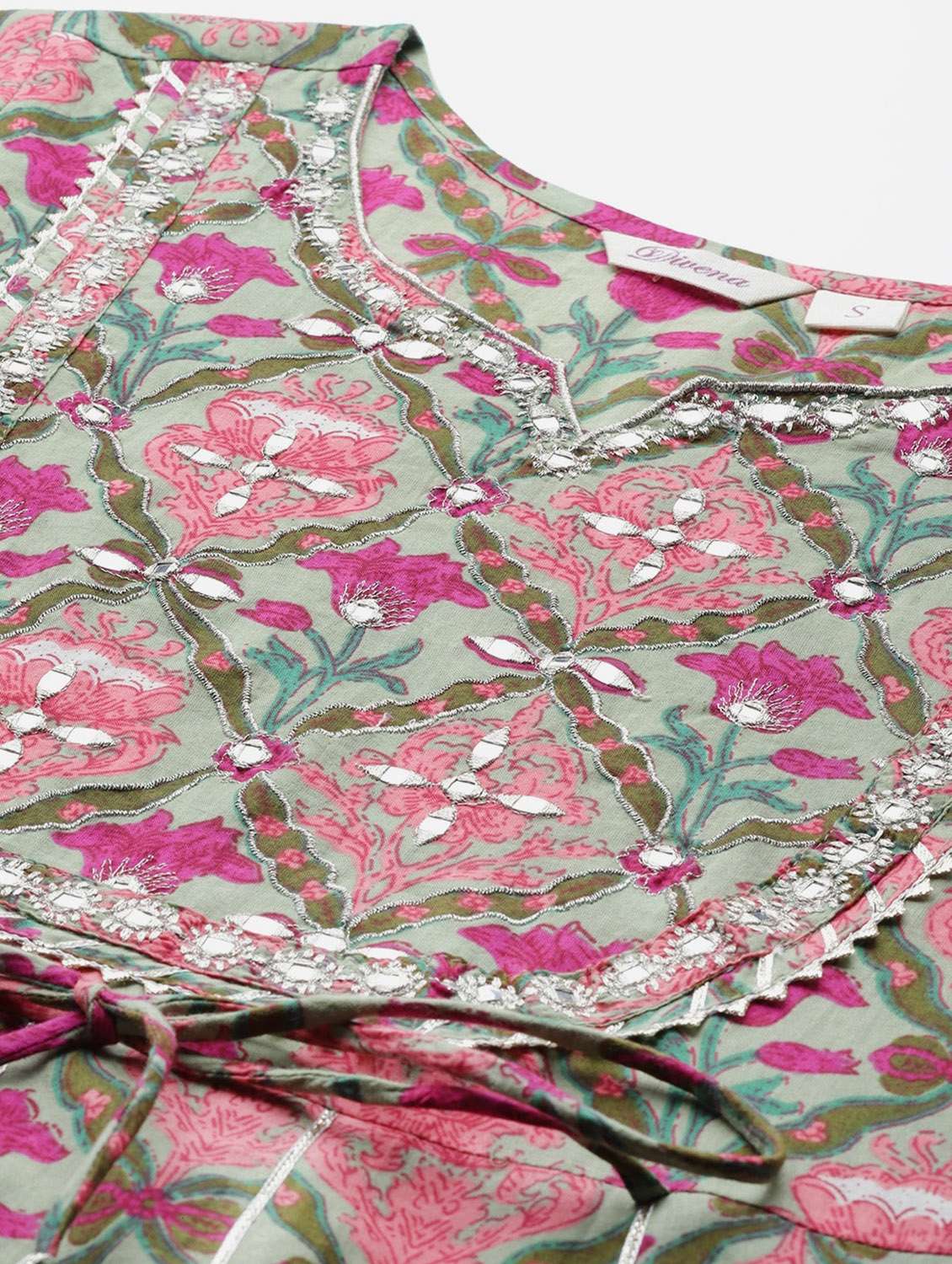 women floral notch neck kurta pant set - 18739069 - Standard Image - 5