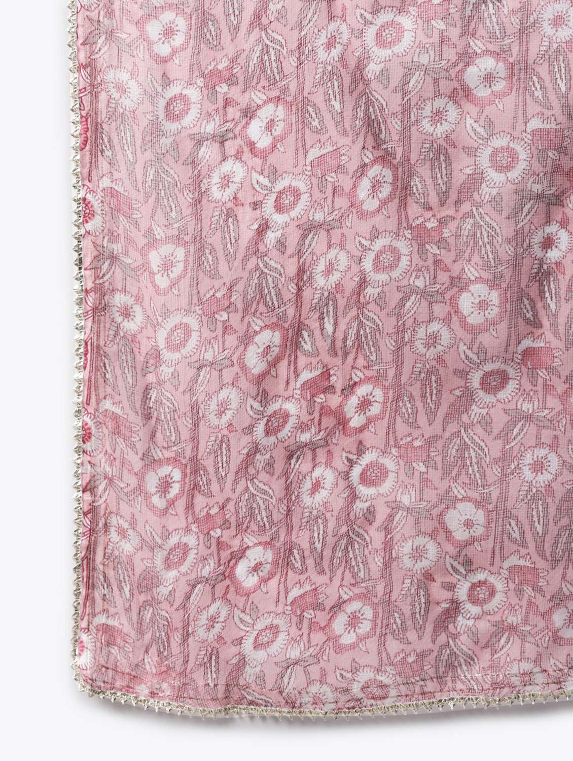 women pink long sleeve anarkali kurta pant with dupatta set - 18739082 -  Standard Image - 5