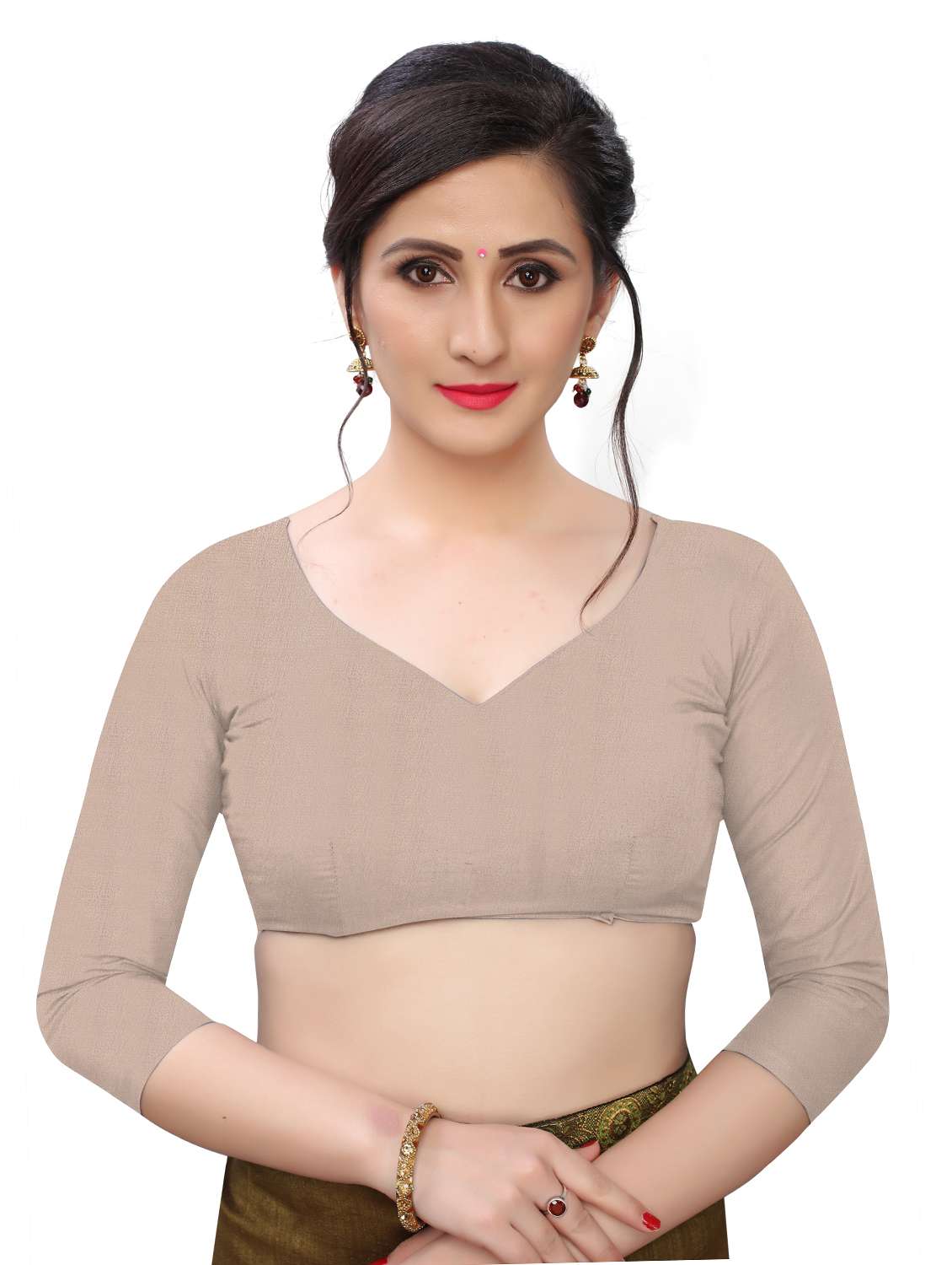 zari bordered floral designed saree with blouse - 18739396 - Standard Image - 3