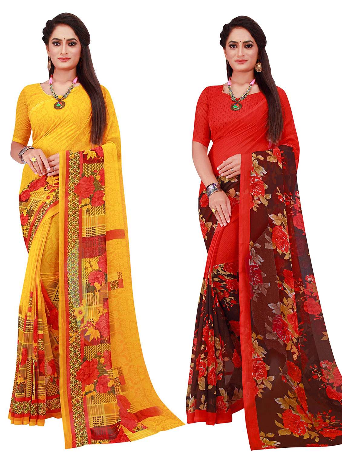 women's saree combo with blouse