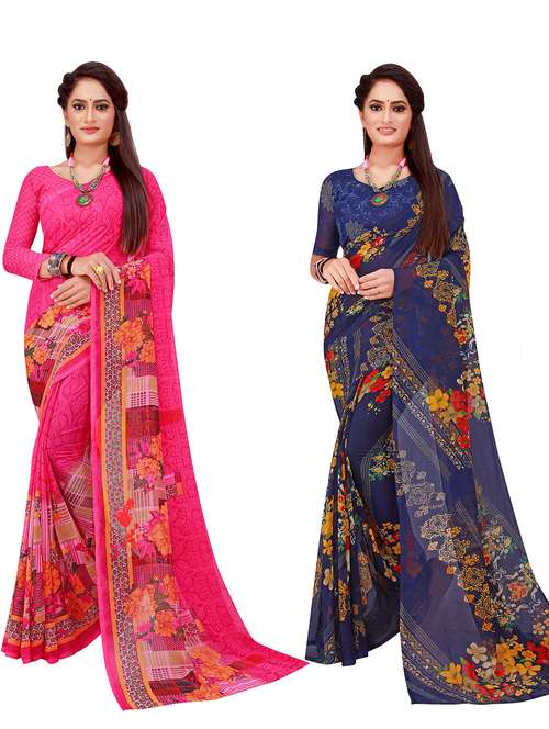 women's saree combo with blouse - 18740072 - Standard Image - 0