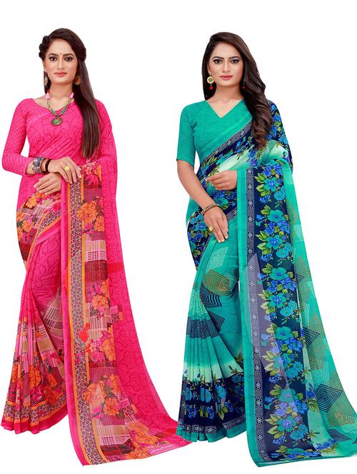 women's saree combo with blouse - 18740085 - Standard Image - 0