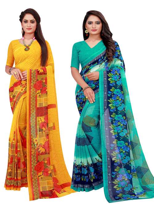 women's saree combo with blouse - 18740148 -  Standard Image - 0
