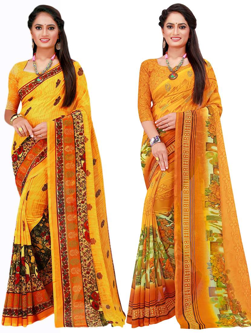 women's saree combo with blouse - 18740413 -  Zoom Image - 0