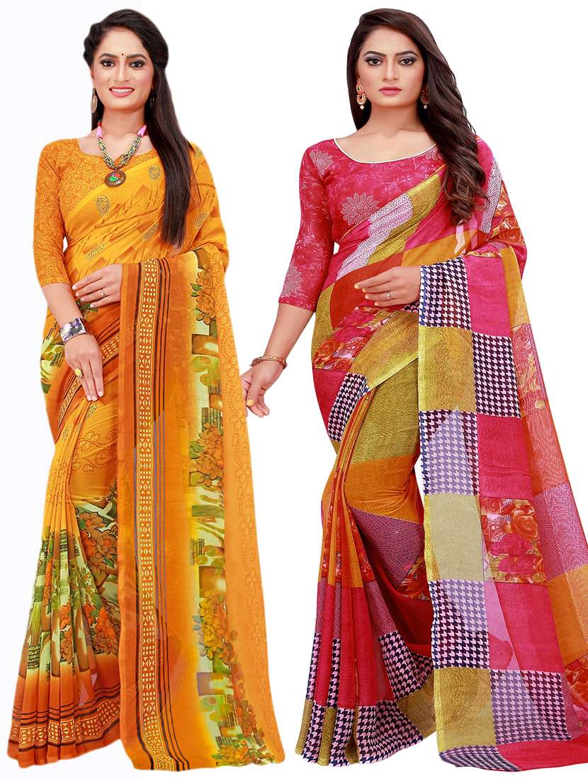 women's saree combo with blouse - 18740509 -  Zoom Image - 0