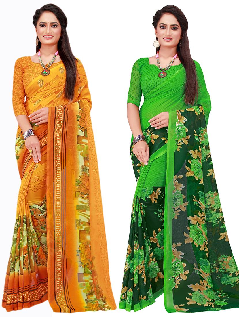 women's saree combo with blouse - 18740576 - Zoom Image - 0